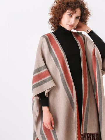 Cobblestone Fringe Jacket Shawl